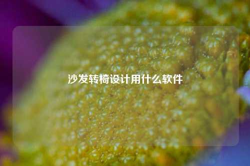 沙发转椅设计用什么软件