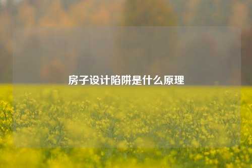 房子设计陷阱是什么原理