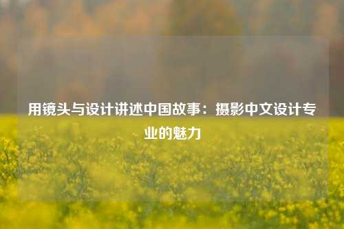 用镜头与设计讲述中国故事：摄影中文设计专业的魅力