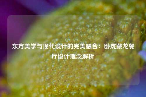 东方美学与现代设计的完美融合：卧虎藏龙餐厅设计理念解析