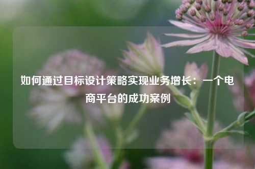 如何通过目标设计策略实现业务增长：一个电商平台的成功案例